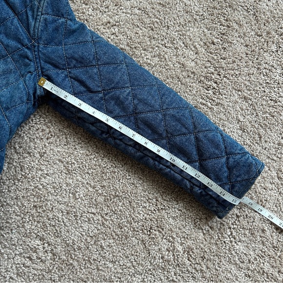 KC Collections Denim Blue Quilted Jacket Leopard Print Lining Zip Up Size 6X - Picture 11 of 11